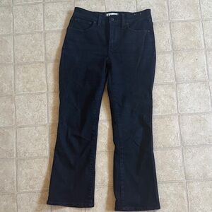 Madewell Dark Wash Mid Rise Kick Out Jeans